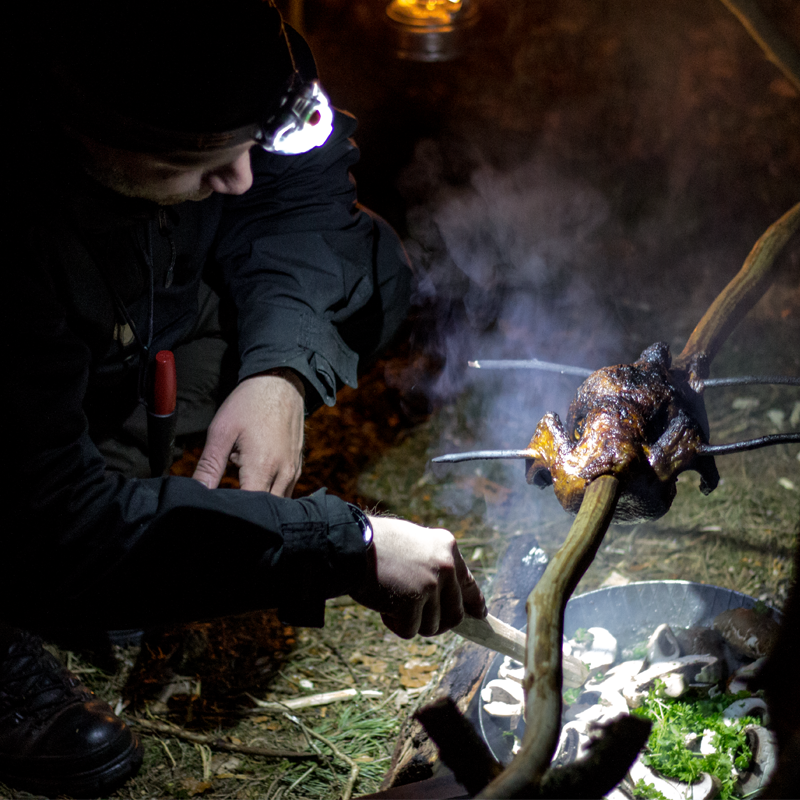 Kylling over bål aka pip-på-pind