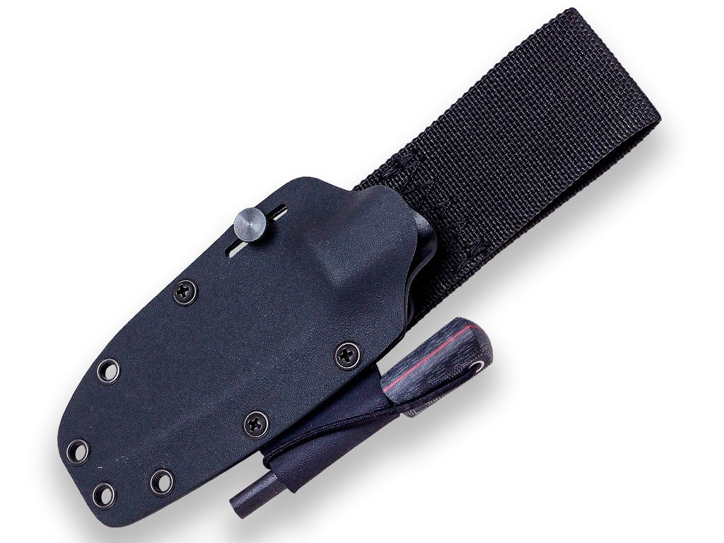 BS9 lynx kompakt bushcraft kniv med tændstål og kydex skede