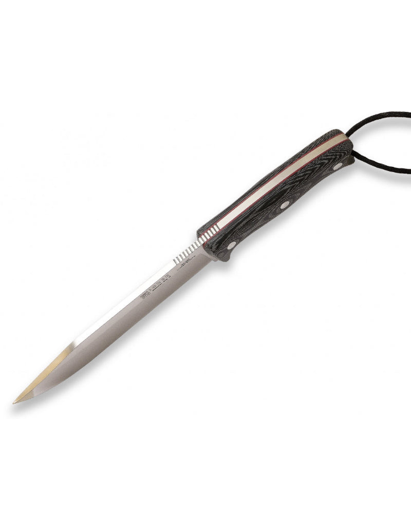 bushcraft kniv - bush camp knife I sort micarta fra joker