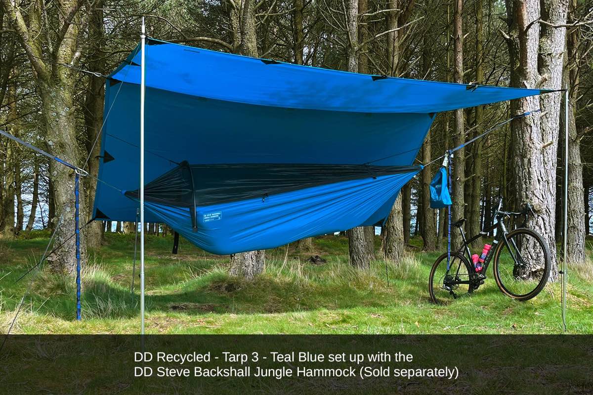 DD Hammocks Recycled Tarp 3 Teal farve. Tarp på 3 x 2,9 m . ly for hængekøje