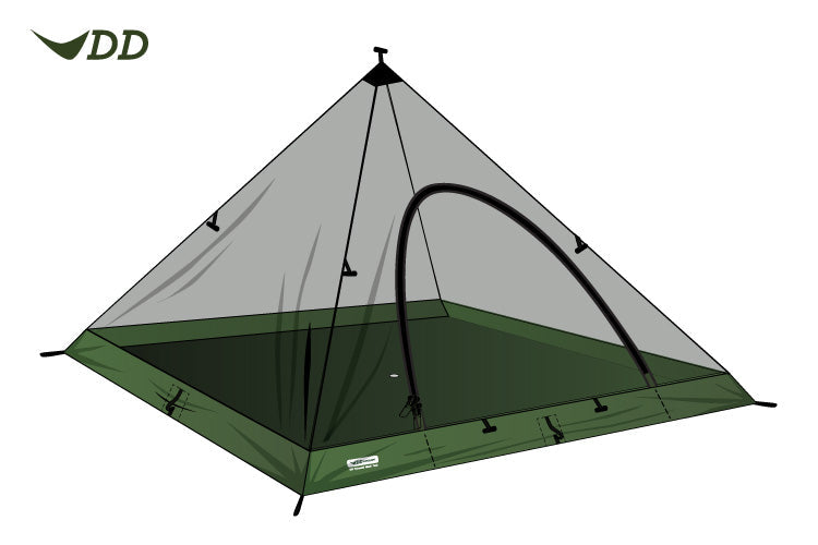 DD Hammocks SuperLight Pyramid Mesh Telt