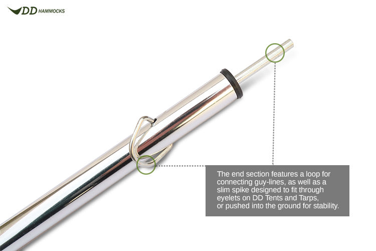 DD Hammocks Tarp Pole spids ende