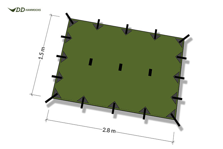 DD Hammocks Tarp S Olive green