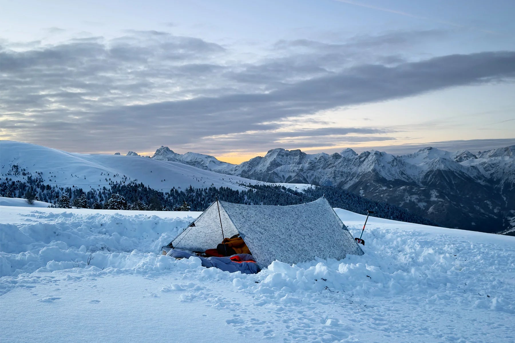 Tarp 3 x 3 meter - Winter MultiCam - DD Hammocks