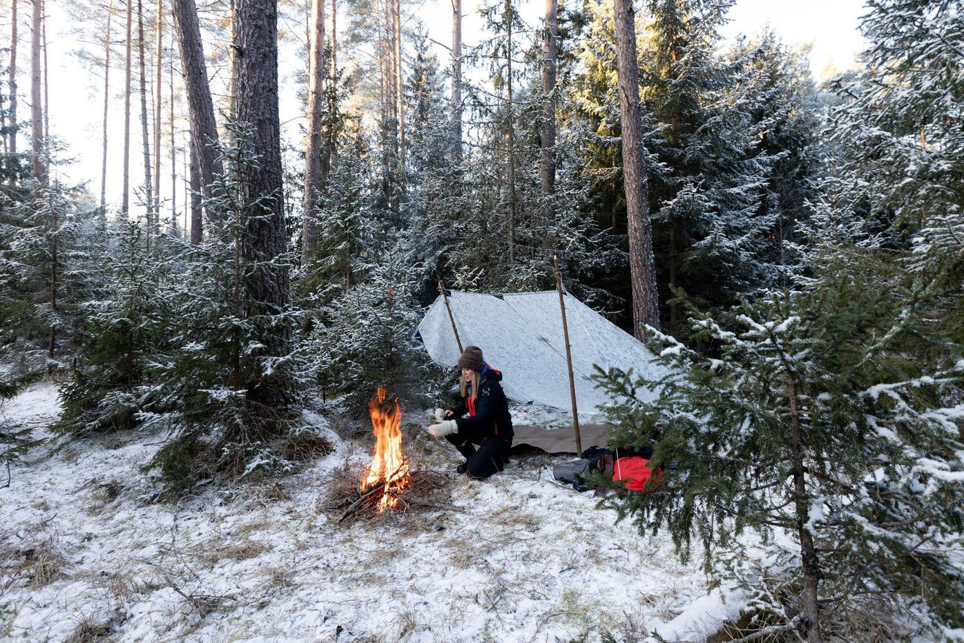 Tarp 3 x 3 meter - Winter MultiCam - DD Hammocks