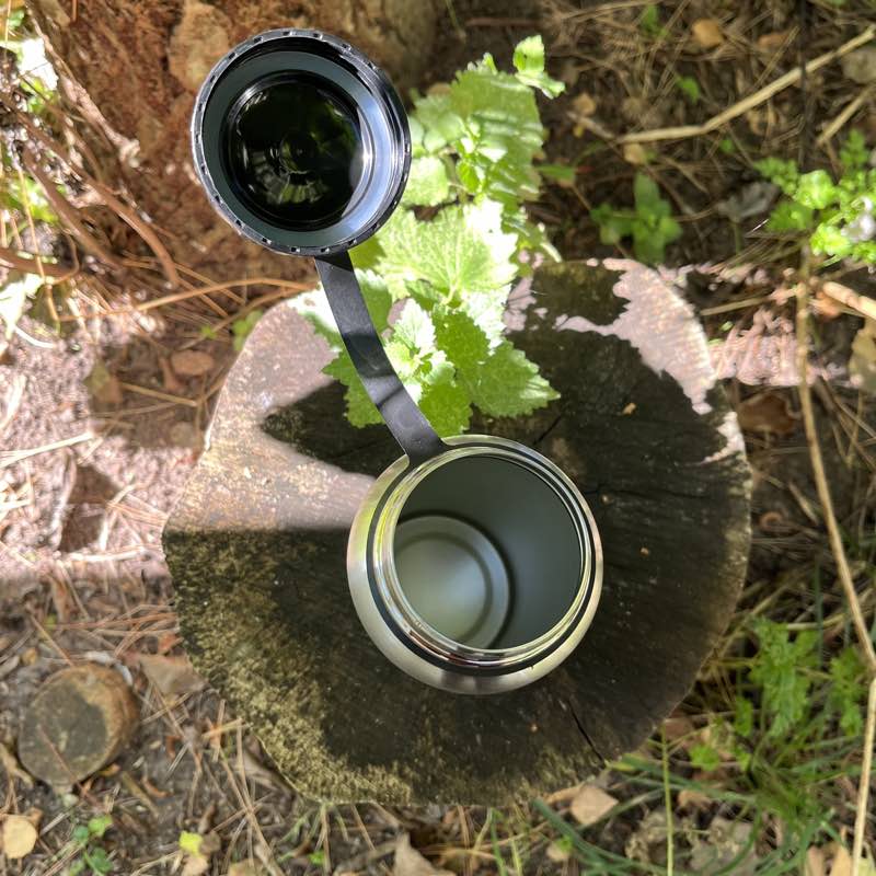 Drikkedunk rustfrit stål 1 liter varmedunk bushcraft