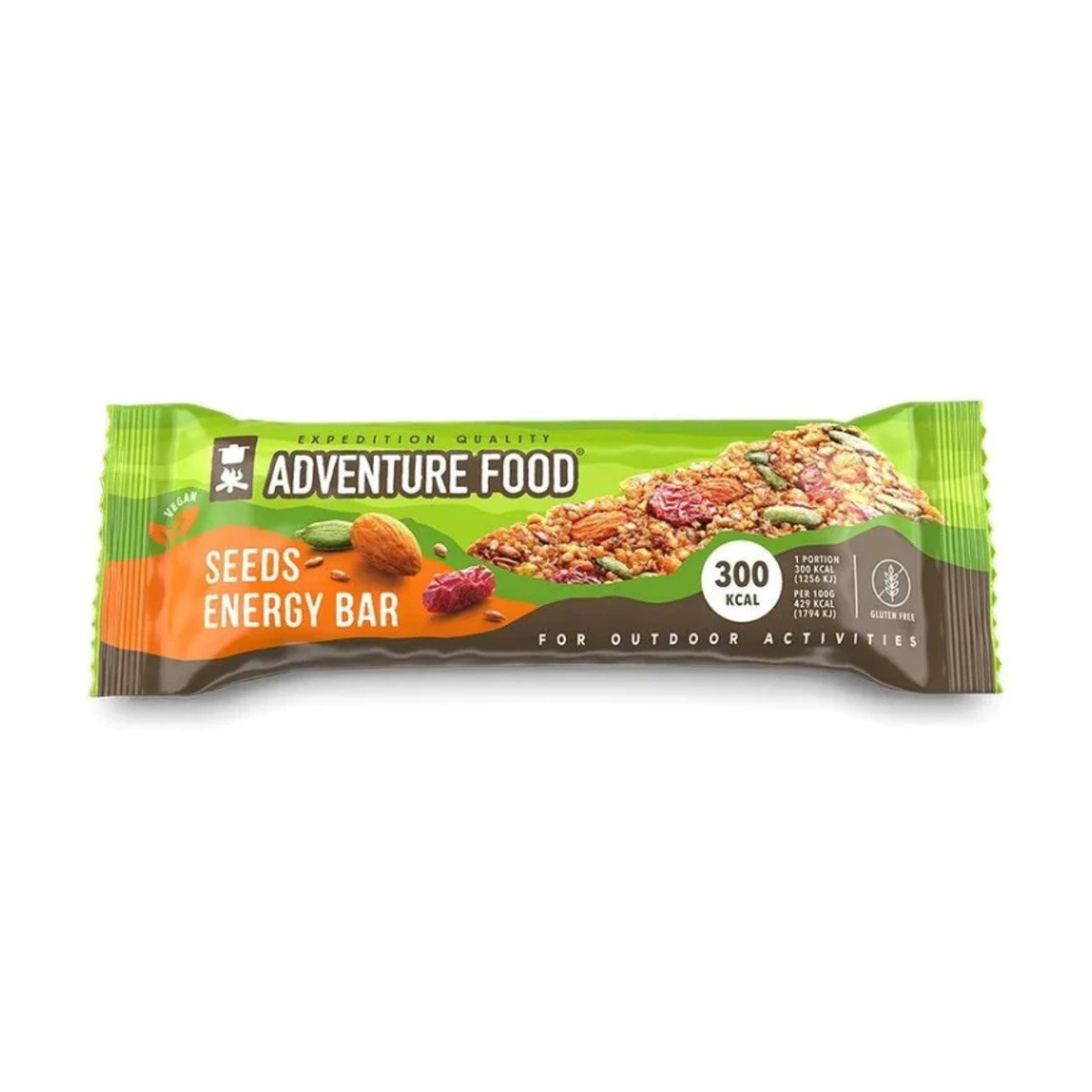 energibar med frø, ker og nødder fra Adventure food