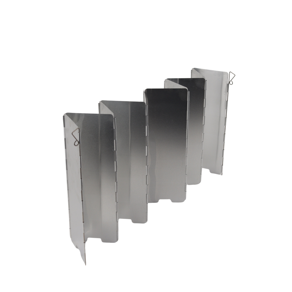 Foldbar vindskærm til bål og stormkøkken i aluminium