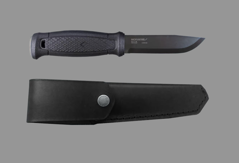 Mora Garberg sort Carbon med læderskede