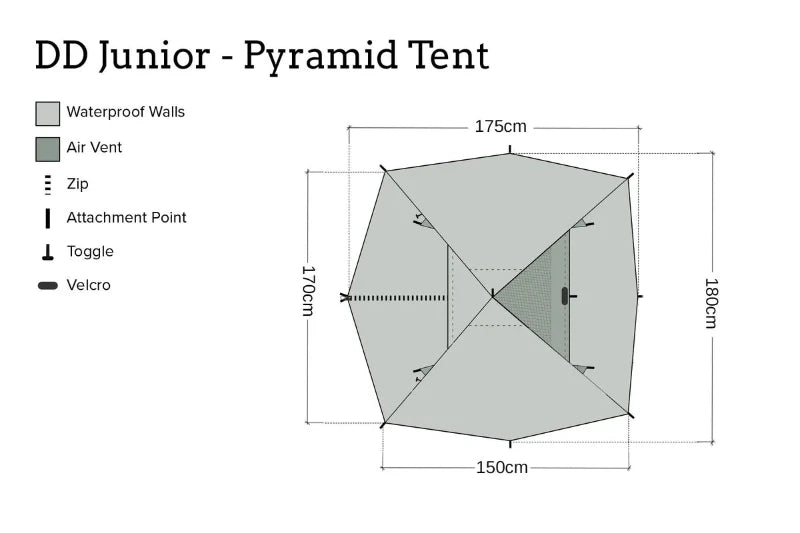 Pyramide telt til børn DD Junior Pyramide telt SuperLight