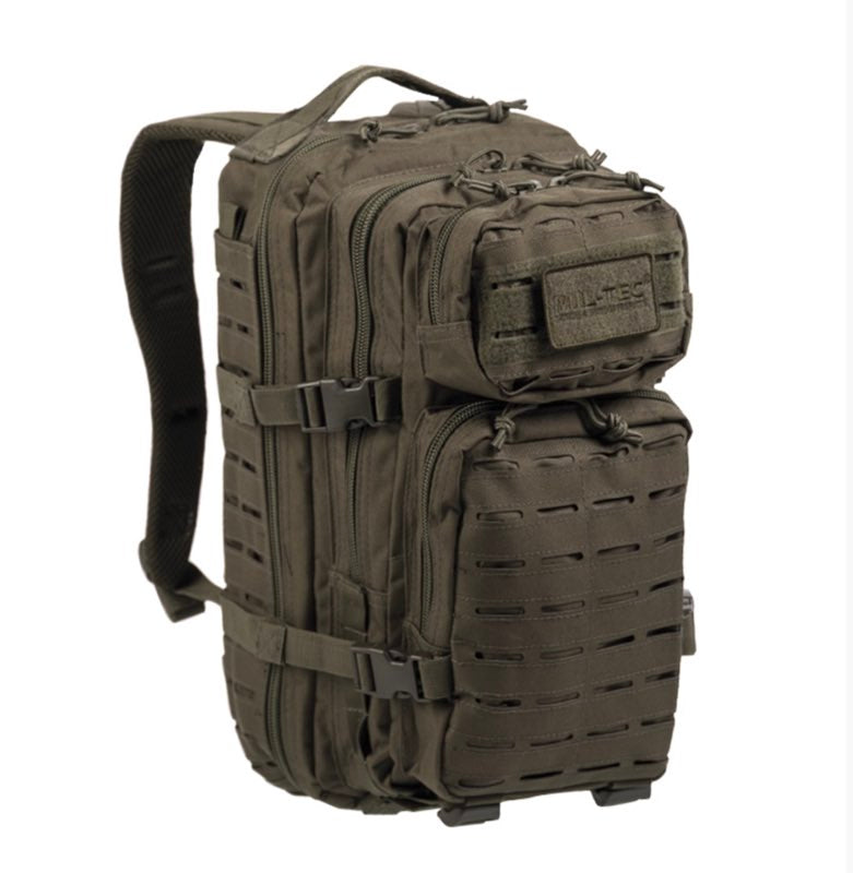 Mil-Tec Rygsæk US Assault Pack Small Laser Cut Olive 20 liter