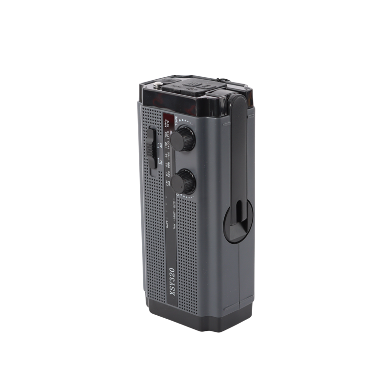 Nødradio - Med powerbank (5.000 mAh), solcelle, håndsving, AM/FM, lygte og SOS