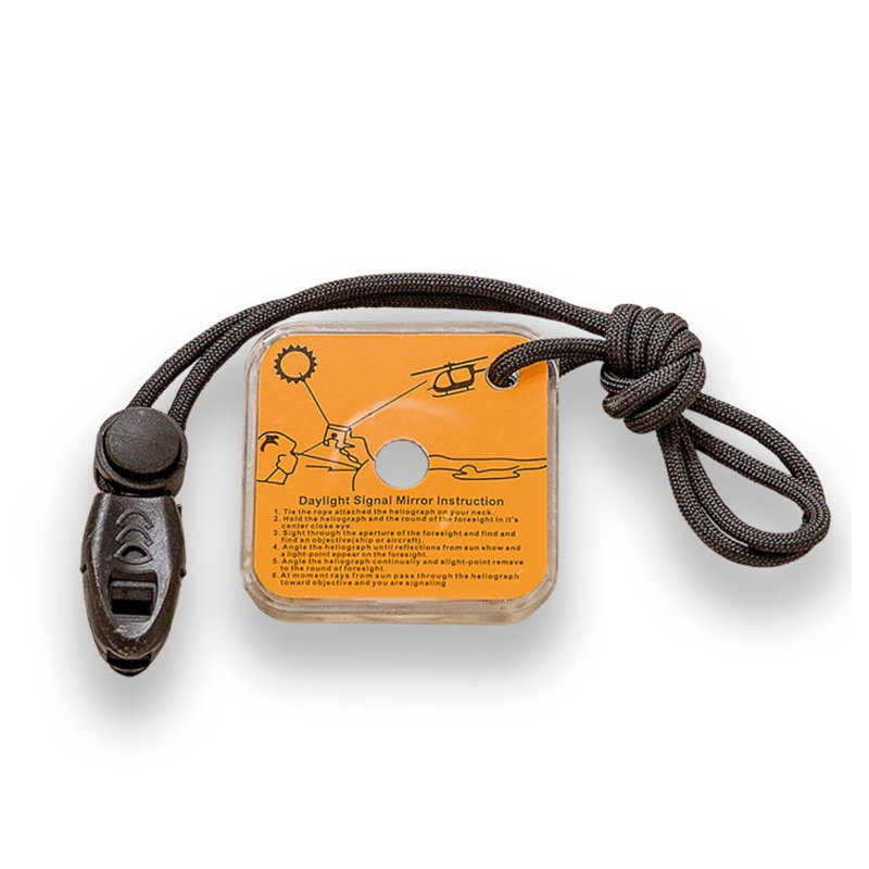 Nomad 6.5" Camp Messer Sort Micarta mit Feuerstahl und Signalspiegel - Joker