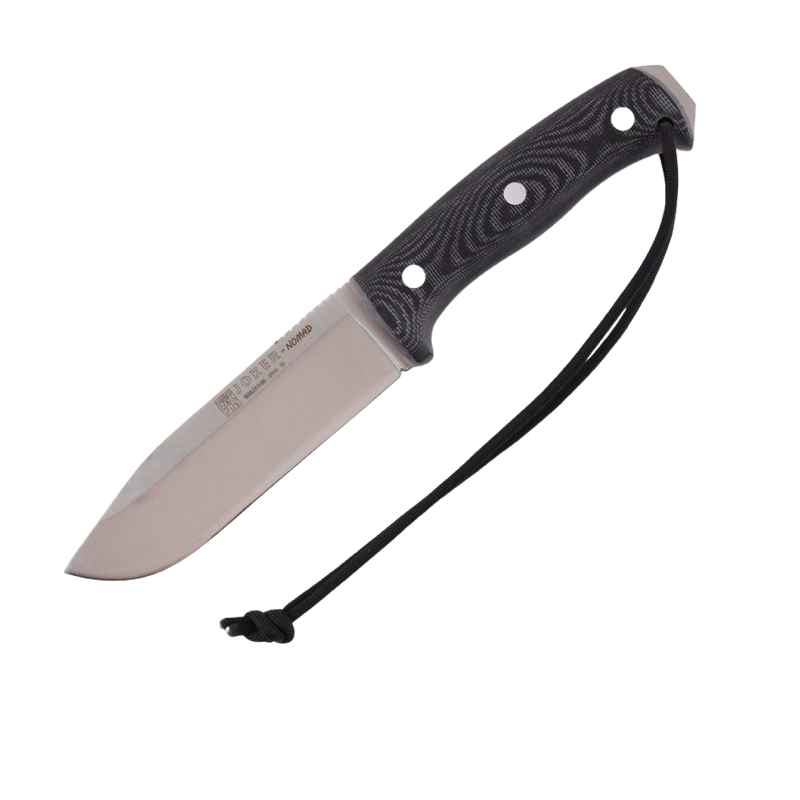 Nomad med skæfte Sort Micarta - Joker - Bushcraft og Survival kniv