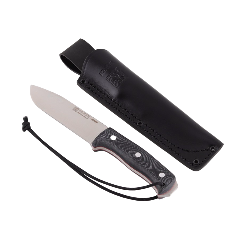 Nomad med skæfte Sort Micarta - Joker - Bushcraft og Survival kniv