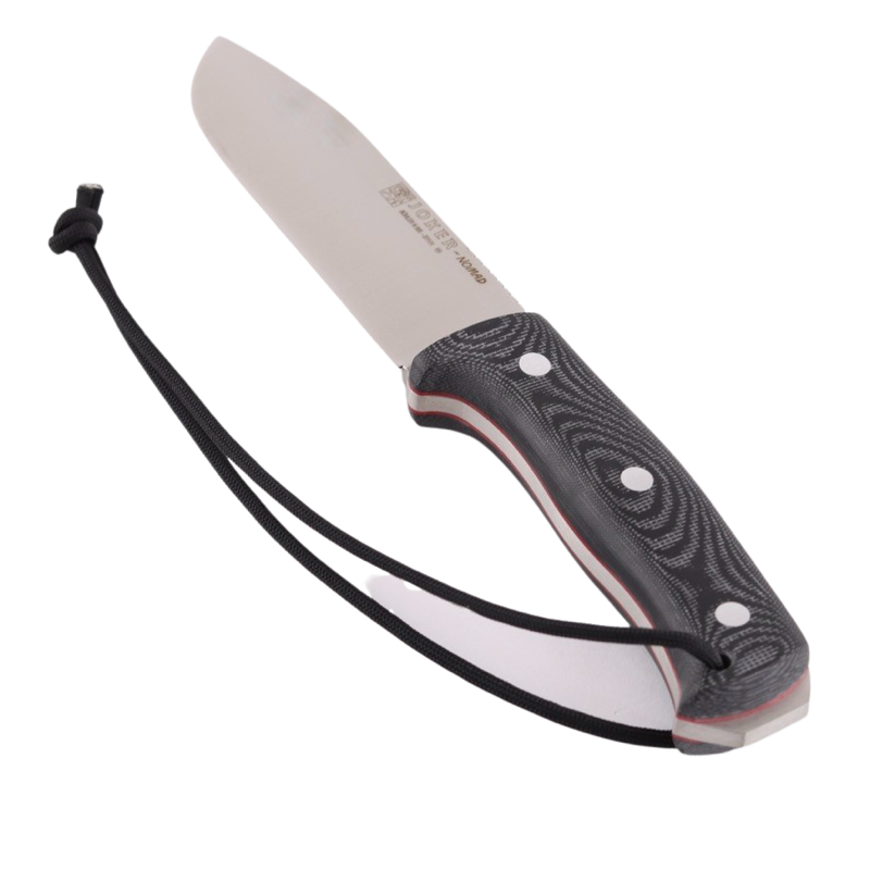 Nomad med skæfte Sort Micarta - Joker - Bushcraft og Survival kniv