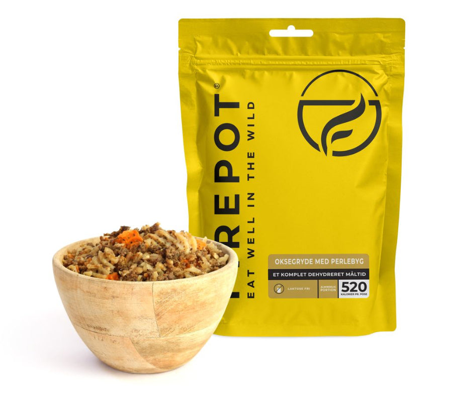 frysetørret mad oksegryde - beef stew fra Firepot