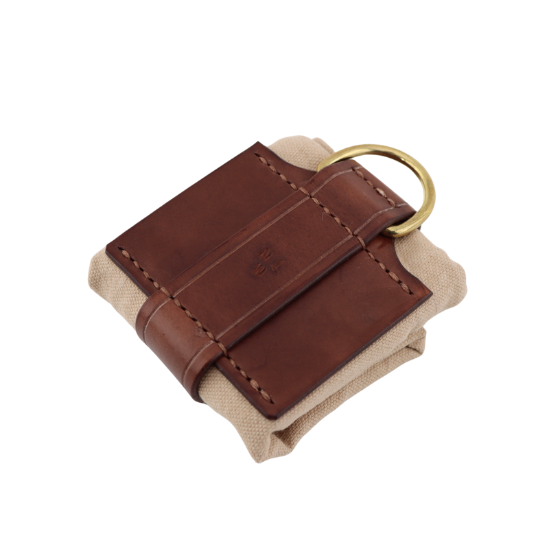 Sankepose i Bomuldslærred med Lukning i læder - Håndlavet