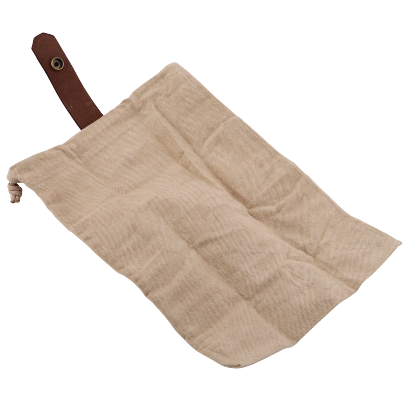 Sankepose i Bomuldslærred med Lukning i læder - Håndlavet