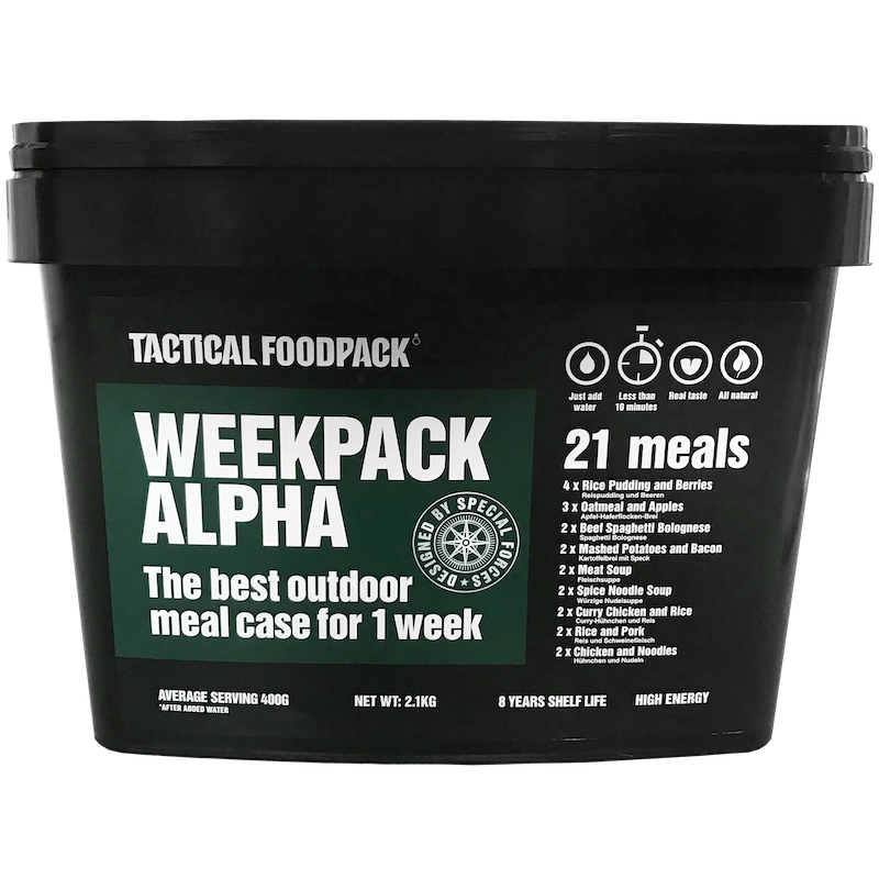 Weekpack Alpha 21 måltider - frysetørret mad - Tactical Foodpack