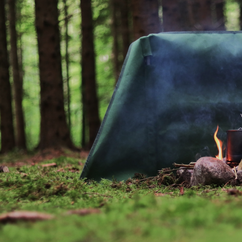 vindskærm til bål stor