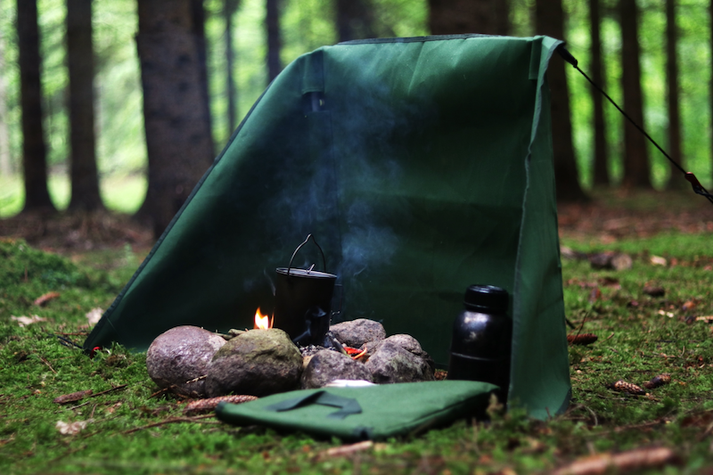 vindskærm til bål stor