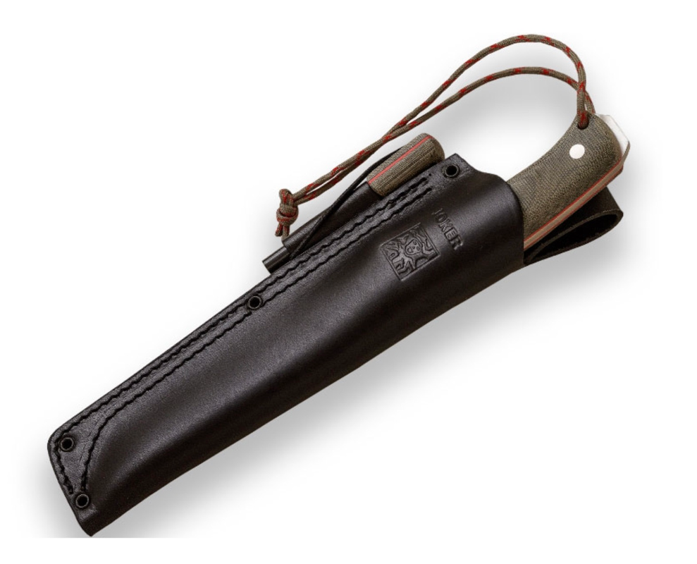 Bushcraft og Survival Kniv - Nomad 6,5'' - Joker Knife - Grøn Micarta