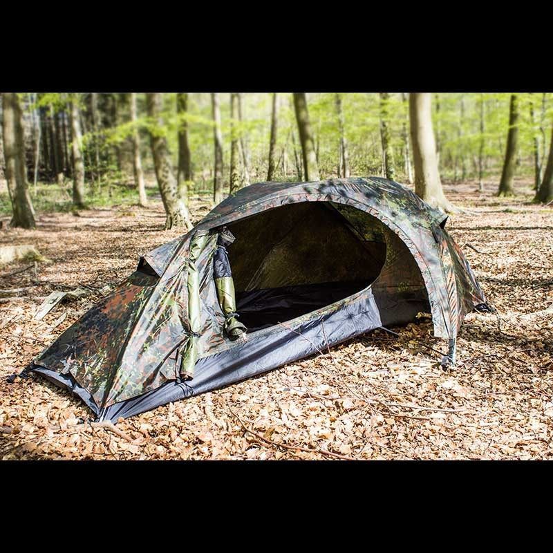 Enkeltmandstelt i Flecktarn camouflage