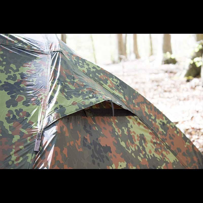 Enkeltmandstelt i Flecktarn camouflage