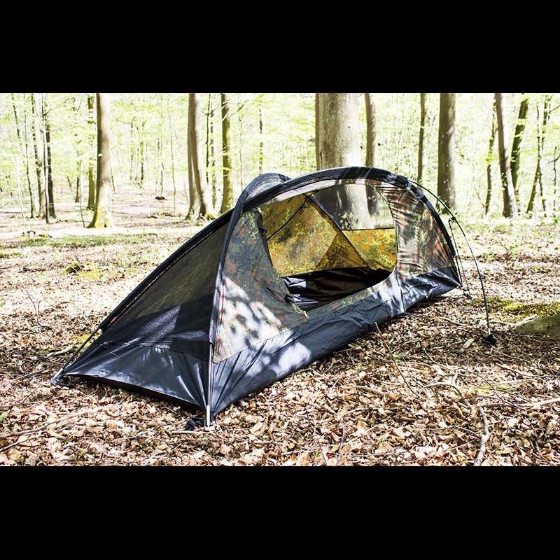 Enkeltmandstelt i Flecktarn camouflage
