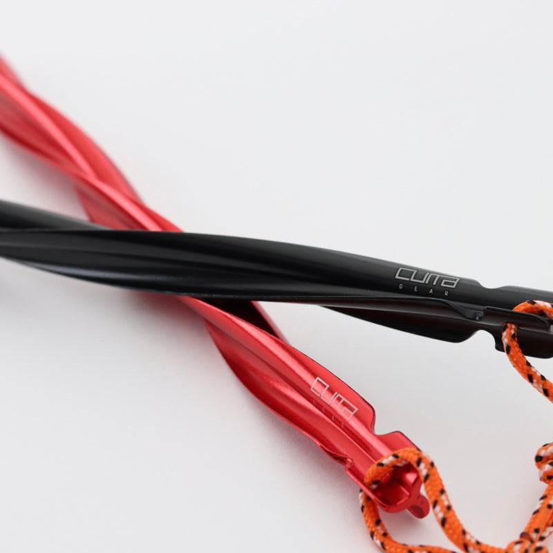 Aluminiums storm pløk skrue sort og rød