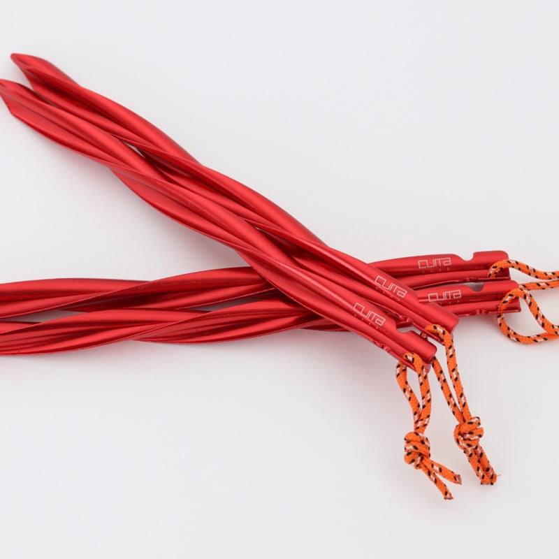 Rød aluminiums storm skrue pløk