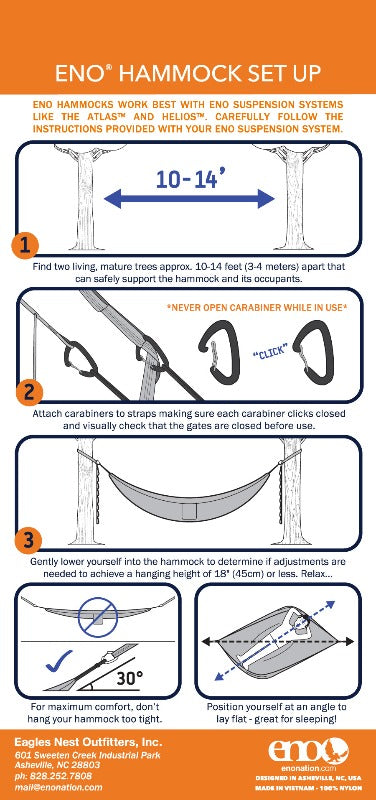 Atlas Hængekøje Ophæng - ENO setup
