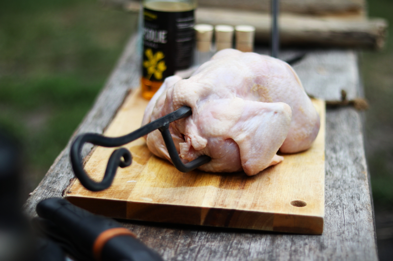 Bål rotisseri -  Håndsmedet med kylling