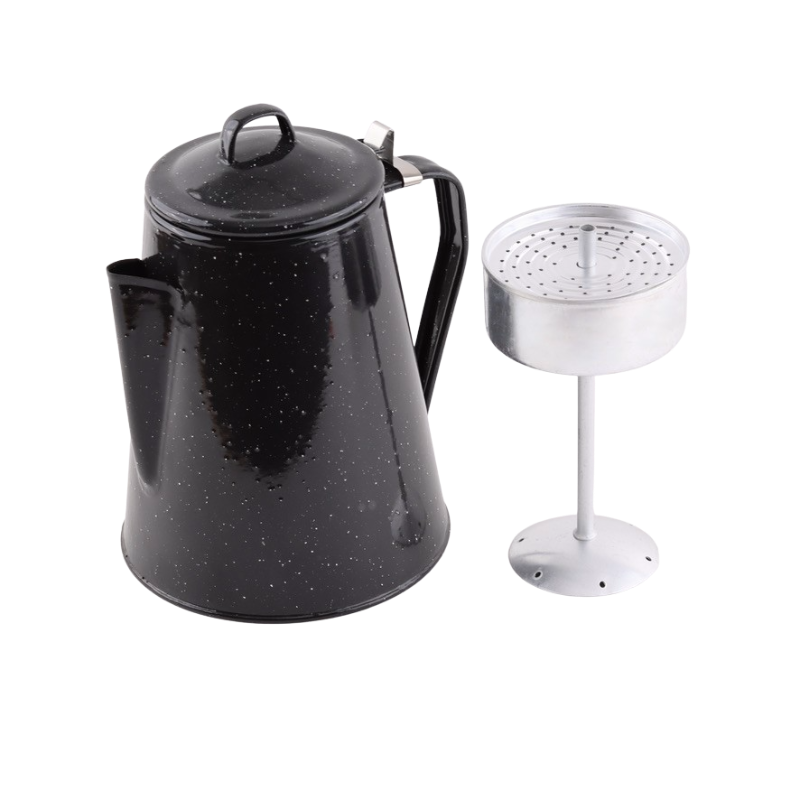 Emalje kande med perkolator - Sort
