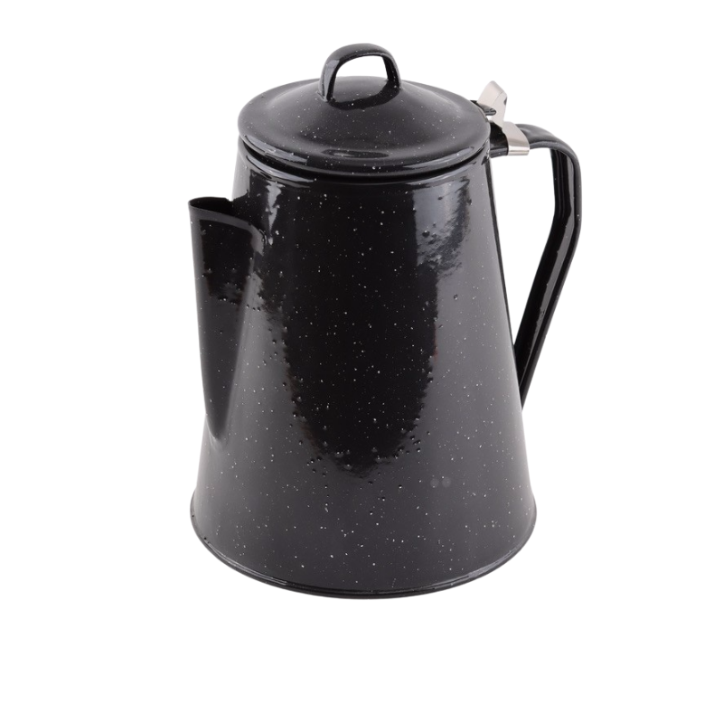 Emalje kande med perkolator - Sort