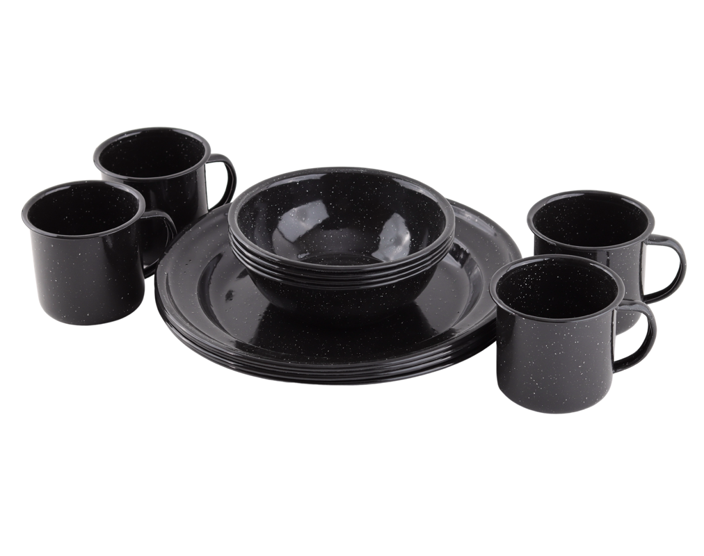 Emalje service 12 dele Mil-tec - Sort