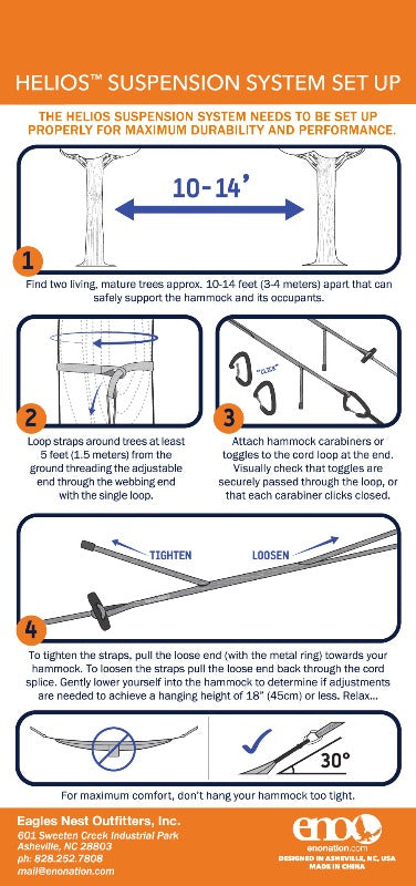 Helios Hængekøje ophæng - ENO setup guide