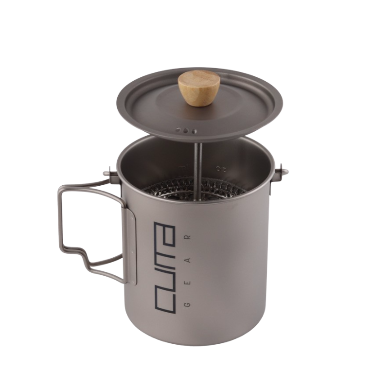 Kaffe stempel i titanium og rustfrit stål