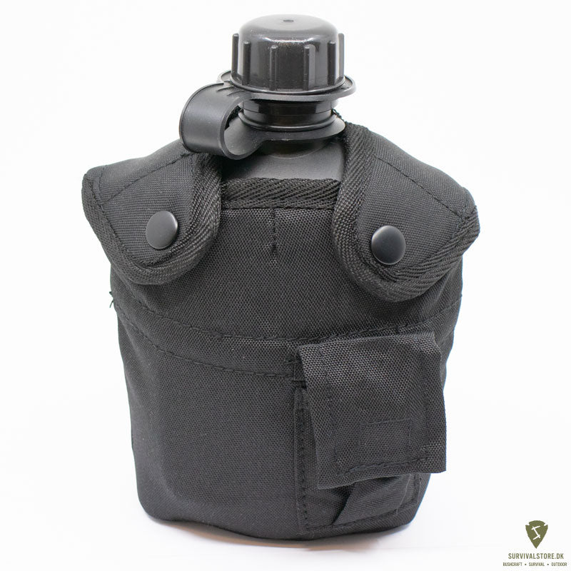 Mil-Tec US Style Drikkedunk og Kop - Canteen Set – Sort