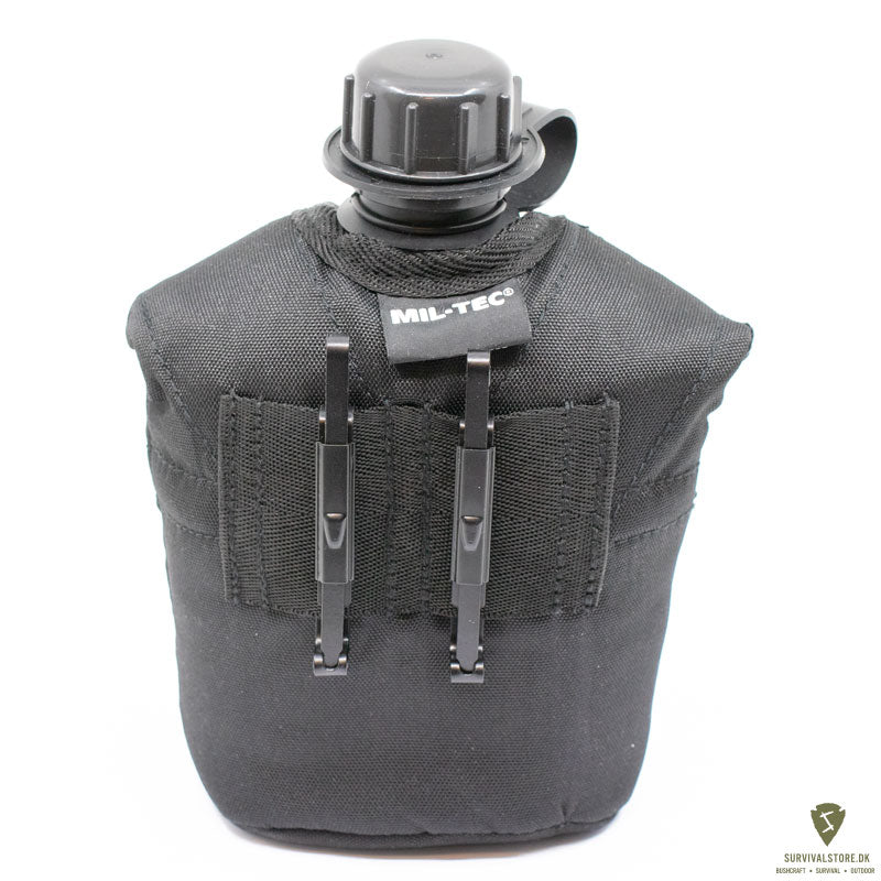 Mil-Tec US Style Drikkedunk og Kop - Canteen Set – Sort