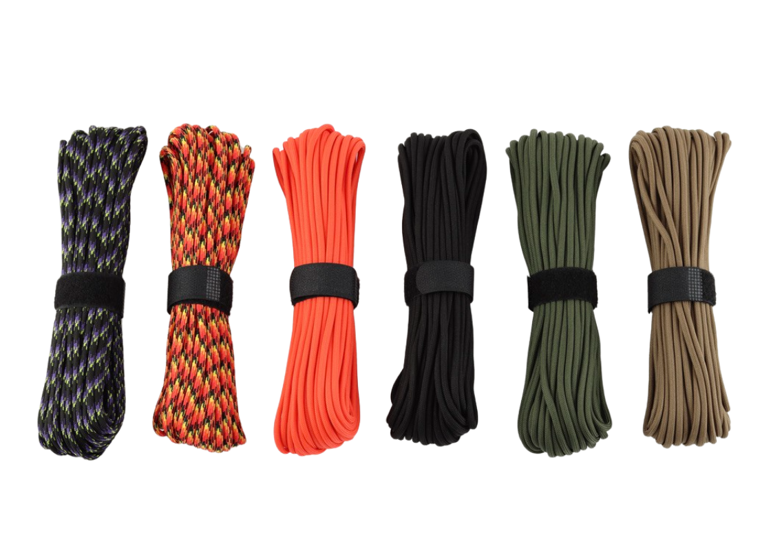 Paracord 550 Type III Orange, multicolor, olive, sort, coyote 15,24 meter Billig paracord