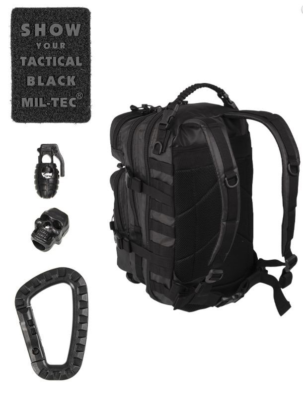 Rygsæk_Tactical_US _Assault_Sort-SMALL-20_liter-Molle_system_