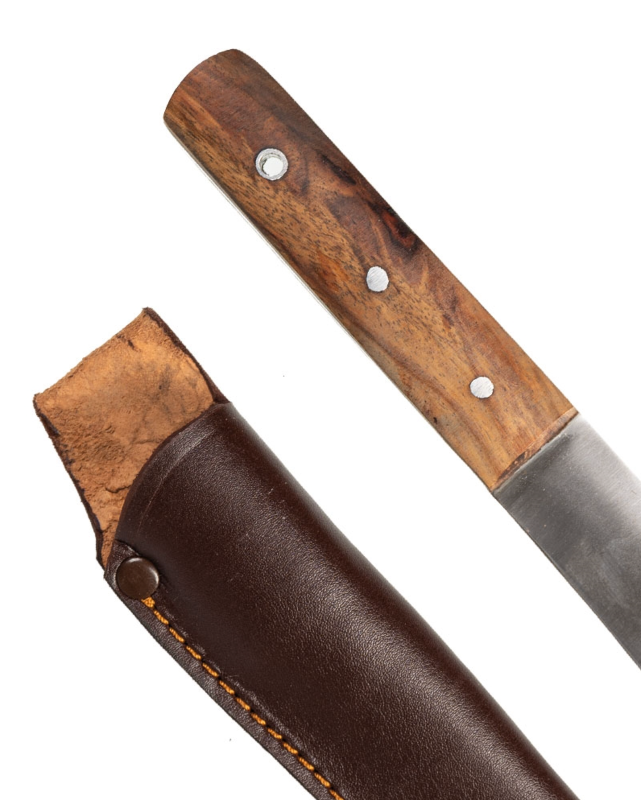 Sejlerkniv med læderskede til bushcraft