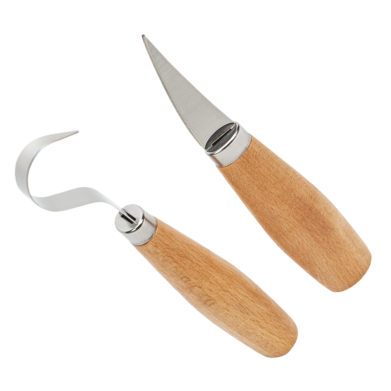 Snittesæt med skekniv og snittekniv