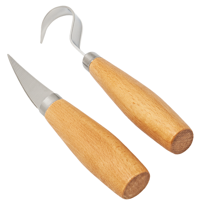 Snittesæt med skekniv og snittekniv