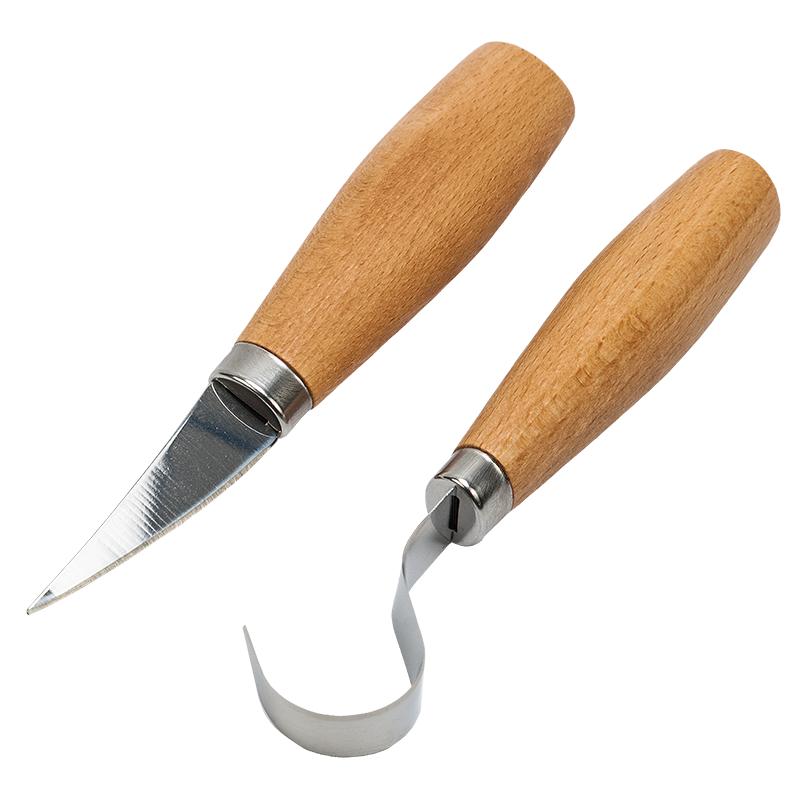 Snittesæt med skekniv og snittekniv