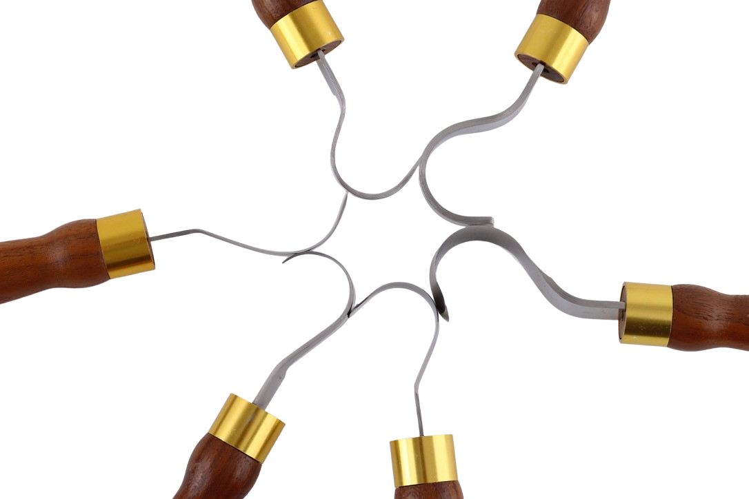 Snittesæt I Valnød - 11 dele skeknive