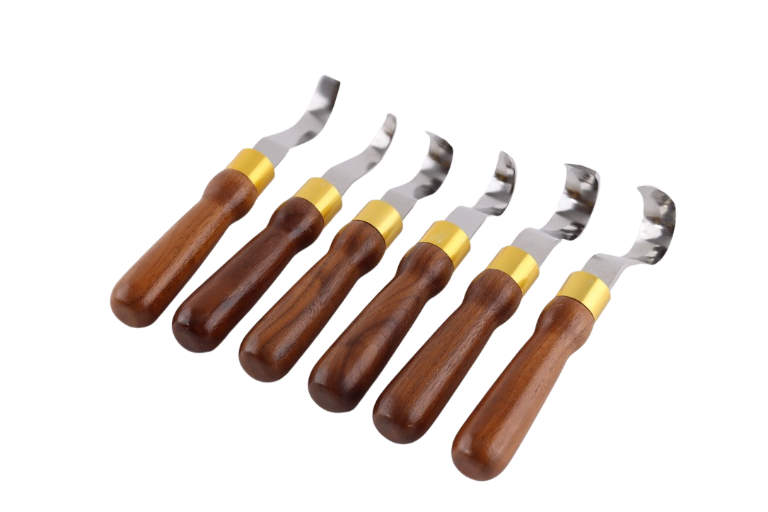 Snittesæt I Valnød - 11 dele skeknive