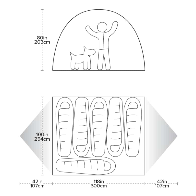 Spicer Peak 6 - Big Agnes 6 personers telt